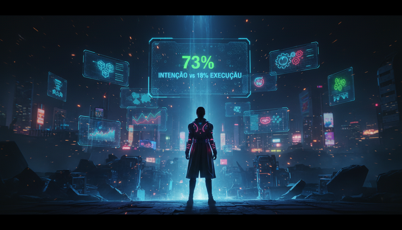 Empresas utilizando diferentes níveis de maturidade em IA