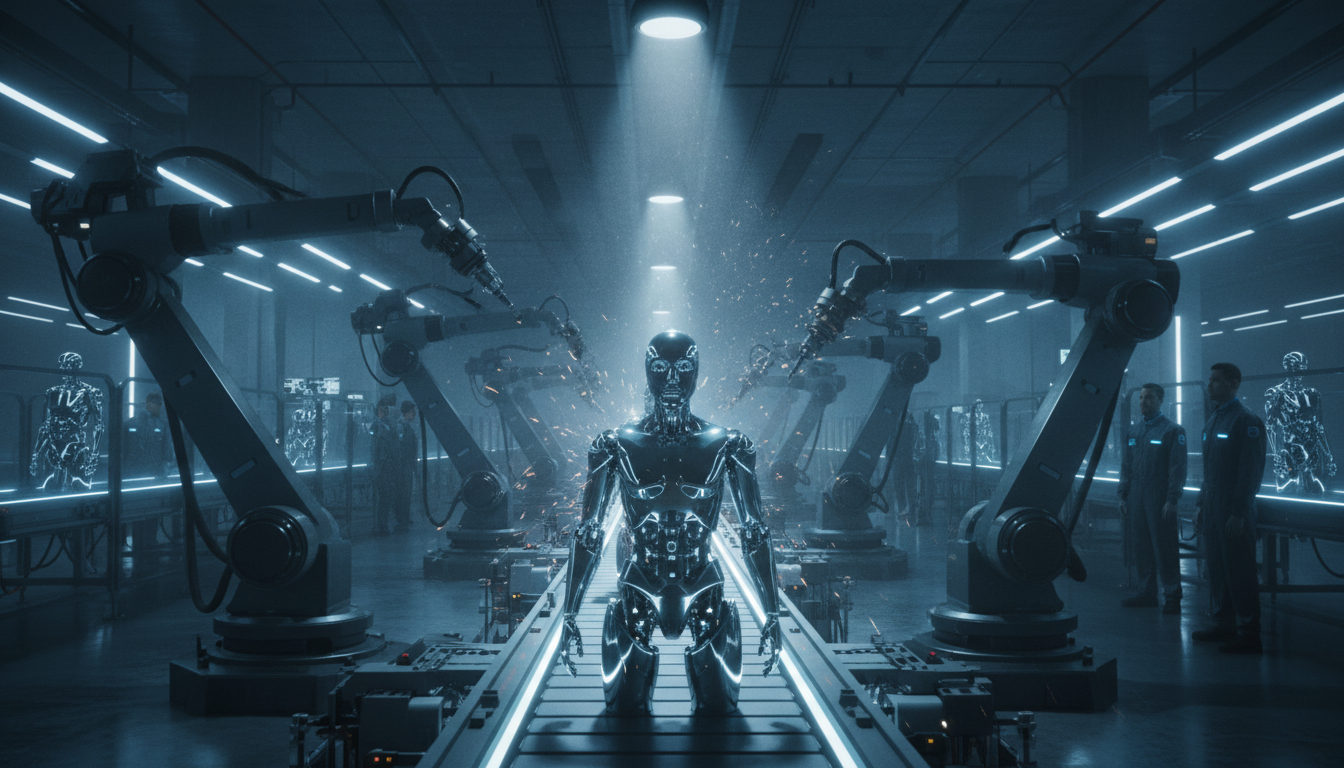 Linha de produção Tesla Optimus